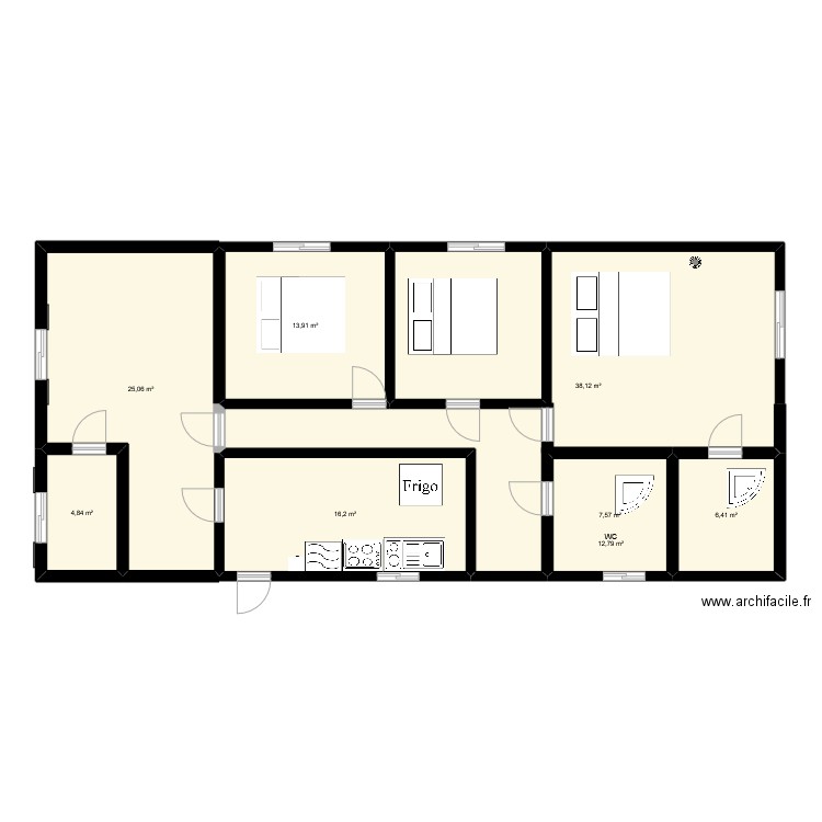 NANCYHOUSE_plan maison1. Plan de 8 pièces et 125 m2