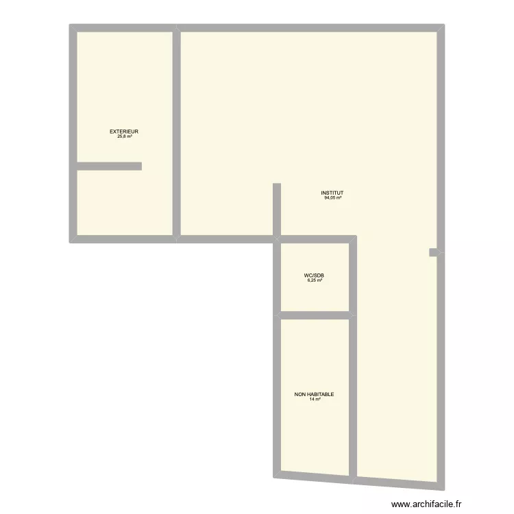 INSTITUT. Plan de 4  et 140 m²