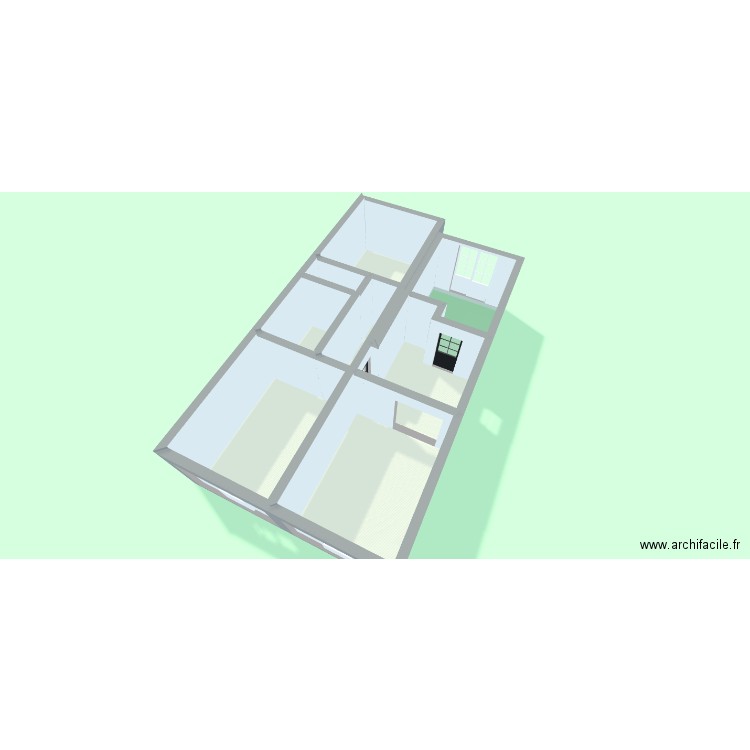Plan appartement V2. Plan de 8 pièces et 63 m2