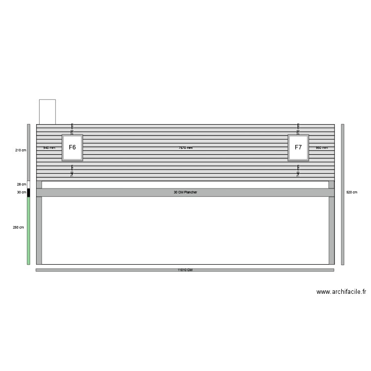 arriere avant travaux . Plan de 0 pièce et 0 m2