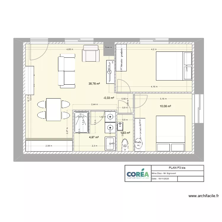 PLAN AMELIE P4. Plan de 