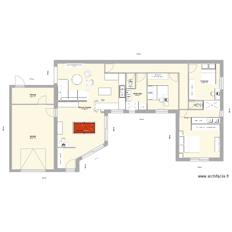 plan roussillon 2023 3 chambre modifi 4. Plan de 9 pièces et 138 m2