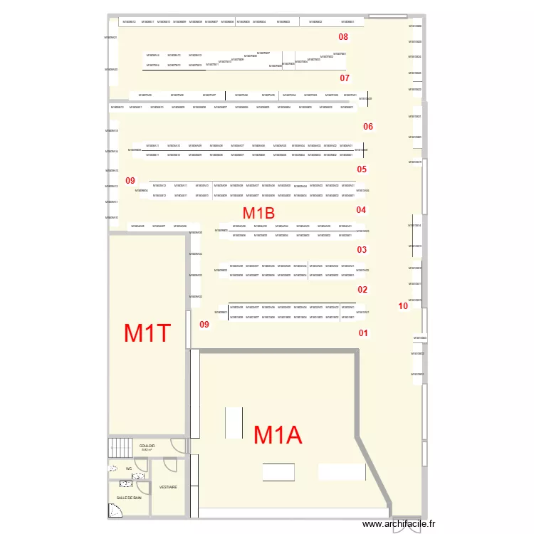 PLAN M1B. Plan de 7 et 599 m² PLAN M1B. Plan de 7 et 599 m²