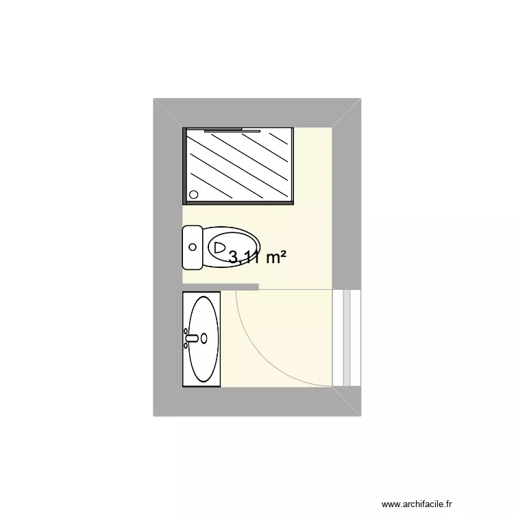 SALLE EAU LOCAL4. Plan de 