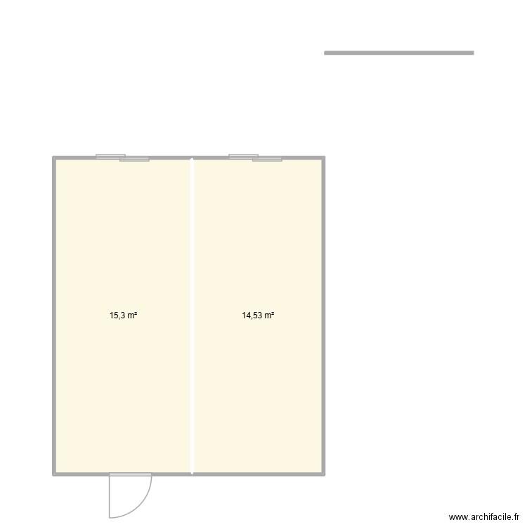 CHANTIER CREMIEU. Plan de 2 pièces et 30 m2