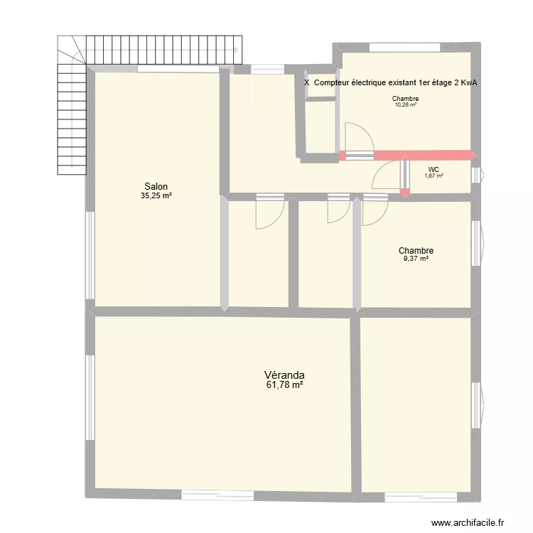 Appartement &eacute;tage sans modification. Plan de 0 pièce et 0 m2