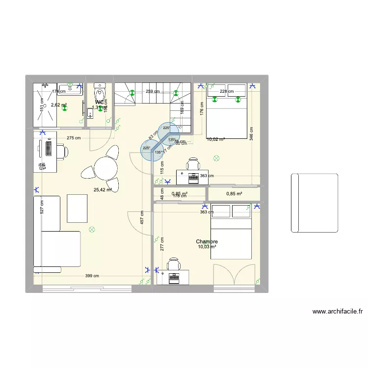 Am&eacute;nagement bas. Plan de 