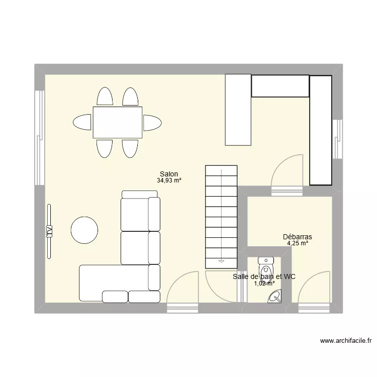 maison 2 vignon. Plan de 9  et 81 m²