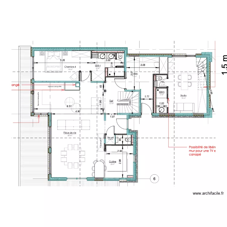 REZ DE CHAUSSÉE ARCHI. Plan de REZ DE CHAUSSÉE ARCHI. Plan de