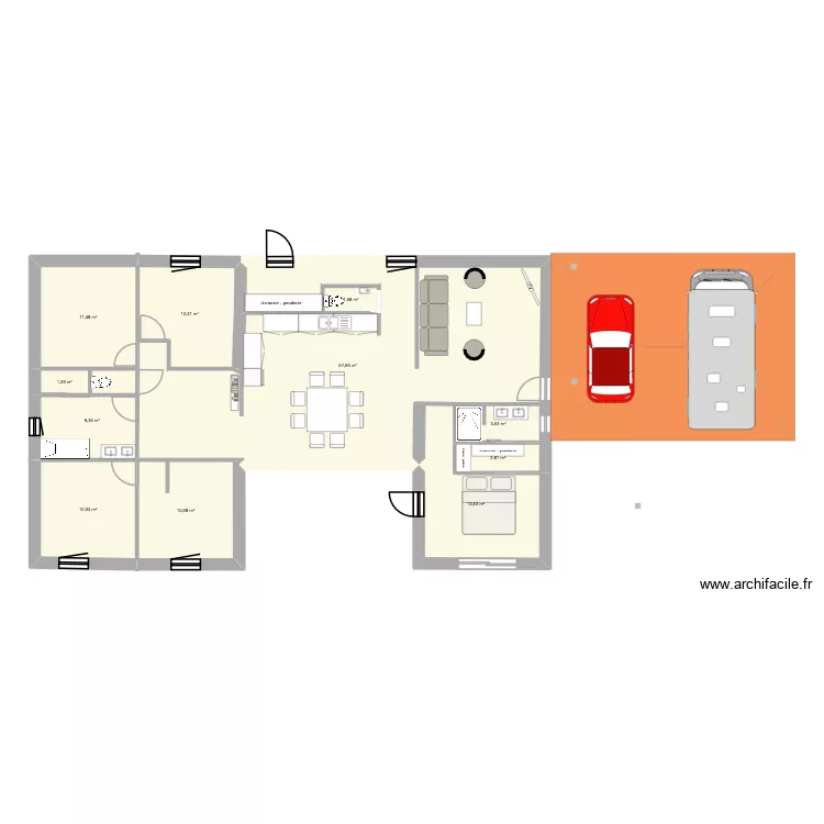 projet bsa. Plan de 11  et 143 m²