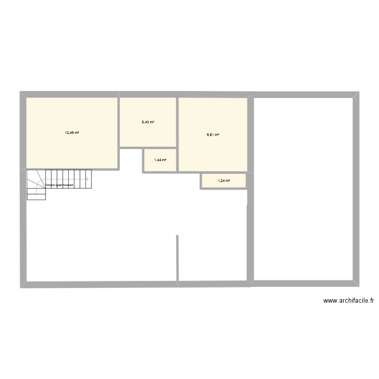 Maison3. Plan de 5 pièces et 30 m2