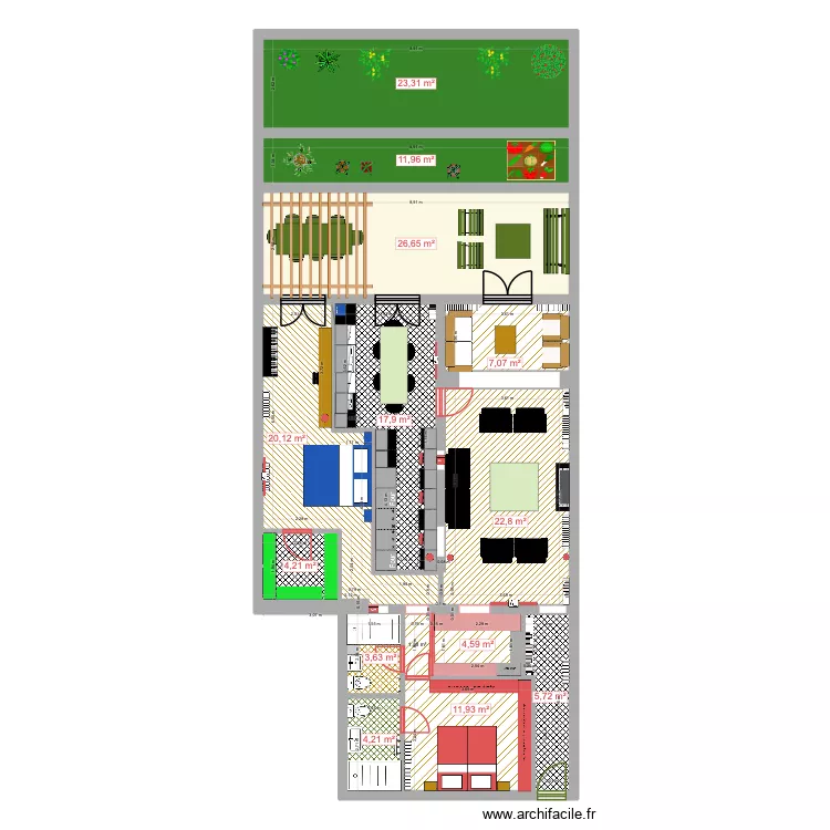 131 POMPE 37. Plan de 15  et 165 m²