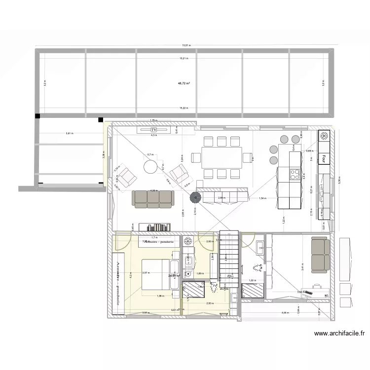 Obernai RDC validé E. Plan de 2 Pièces et 76 m² Obernai RDC validé E. Plan de 2 Pièces et 76 m²