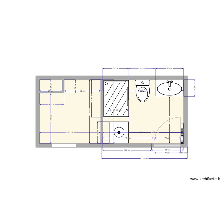 Cuisine/sdb 4. Plan de 0 pièce et 0 m2