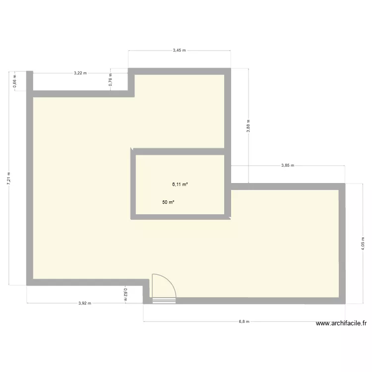 plan 3. Plan de 2  et 56 m²