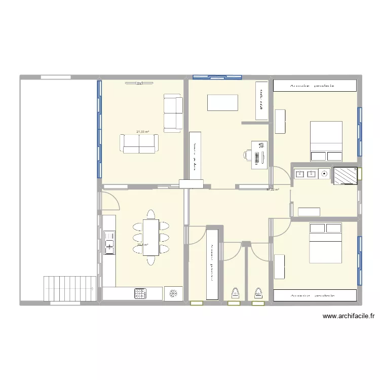 PLAN MAISON TROIS. Plan de 3 et 131 m² PLAN MAISON TROIS. Plan de 3 et 131 m²