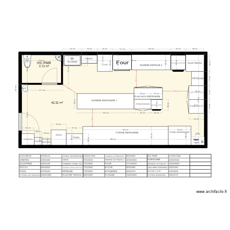 AEROGARE. Plan de 2 pièces et 45 m2