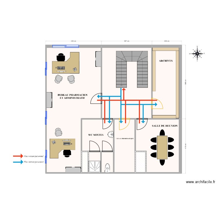 Brignoles étage flux personnel. Plan de 10 pièces et 94 m2