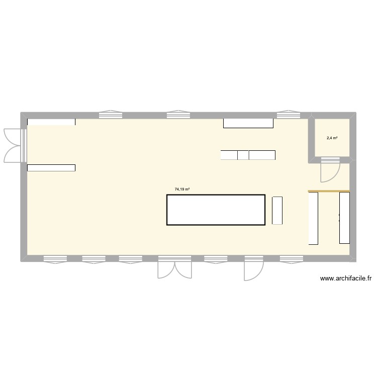 boutique. Plan de 0 pièce et 0 m2