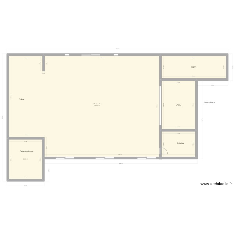 Salle des fêtes de Boulin. Plan de 0 pièce et 0 m2