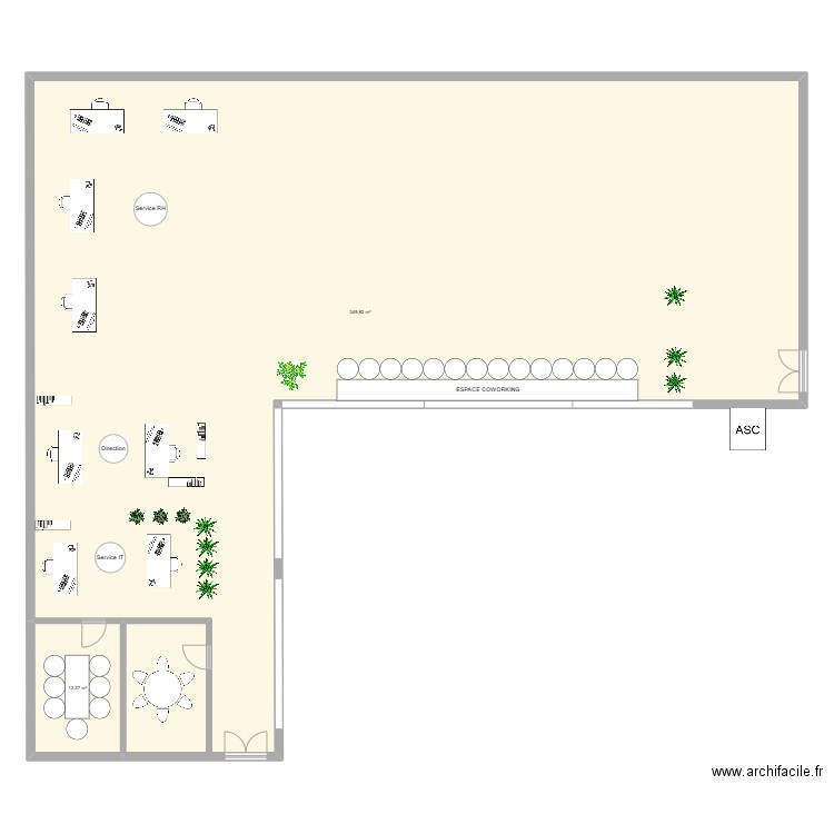 KASA 6F. Plan de 2 pièces et 362 m2