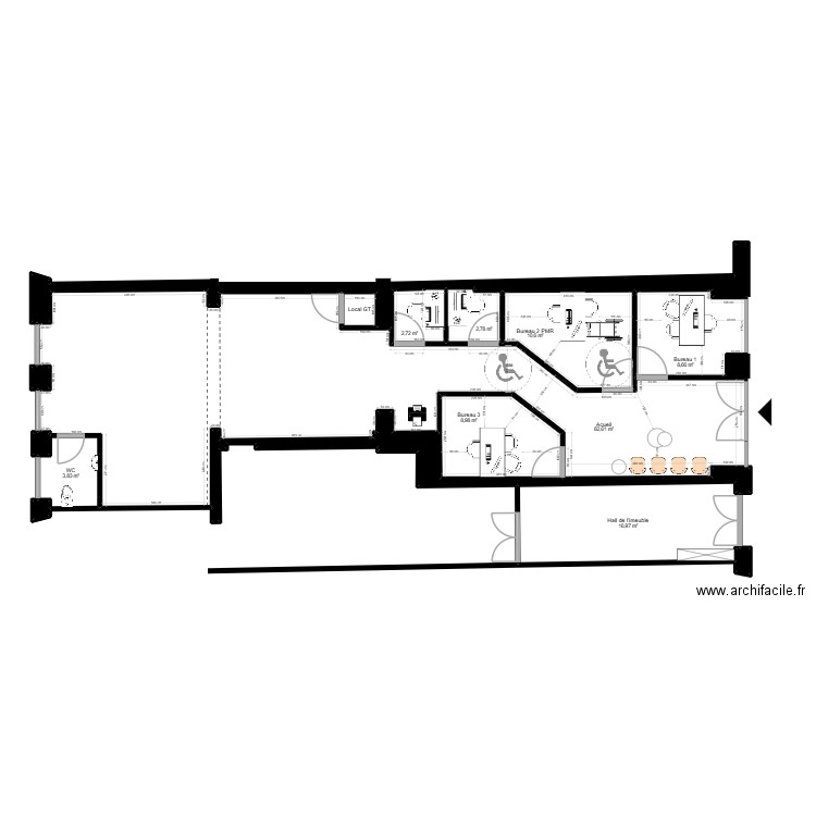 Projet Béziers v2. Plan de 15 pièces et 148 m2