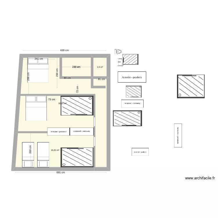 PLAN CHAMBRES JOFFRE 1ER V2. Plan de 