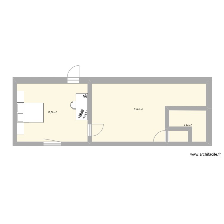 essaie. Plan de 0 pièce et 0 m2