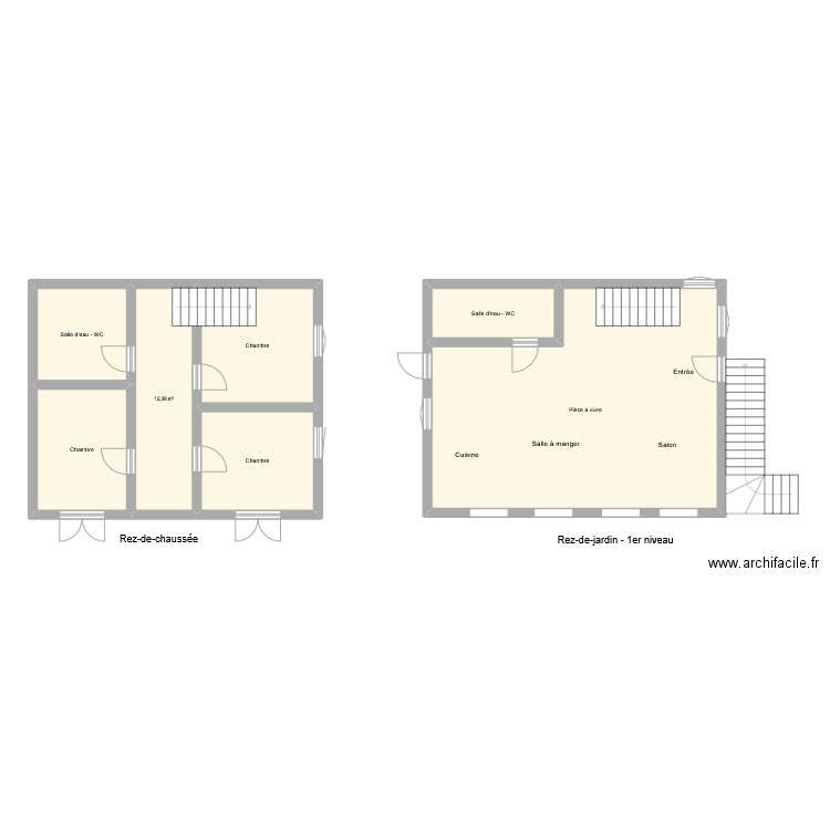 4338. Plan de 7 pièces et 114 m2