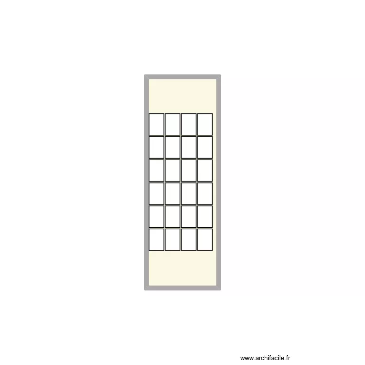 Miroir Lily. Plan de 1  et 2 m²