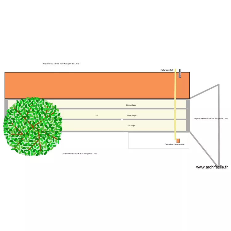 RDL dessin de coupe explicatif. Plan de 