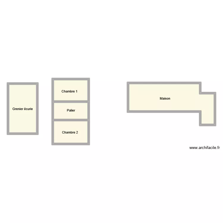 epualard dependance etage. Plan de 5  et 86 m²