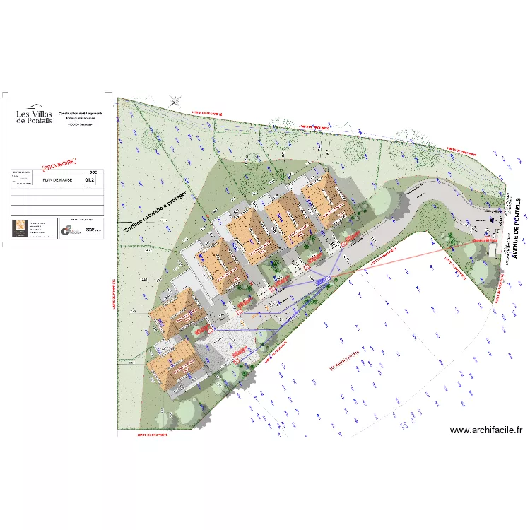 Provisoire Ponteils. Plan de 