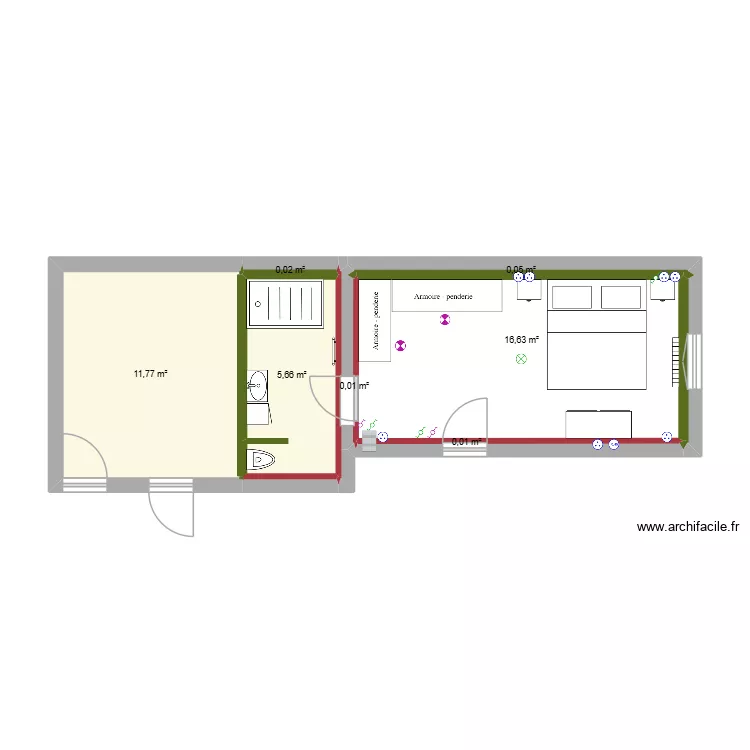 chambre clément. Plan de 7 et 34 m² chambre clément. Plan de 7 et 34 m²
