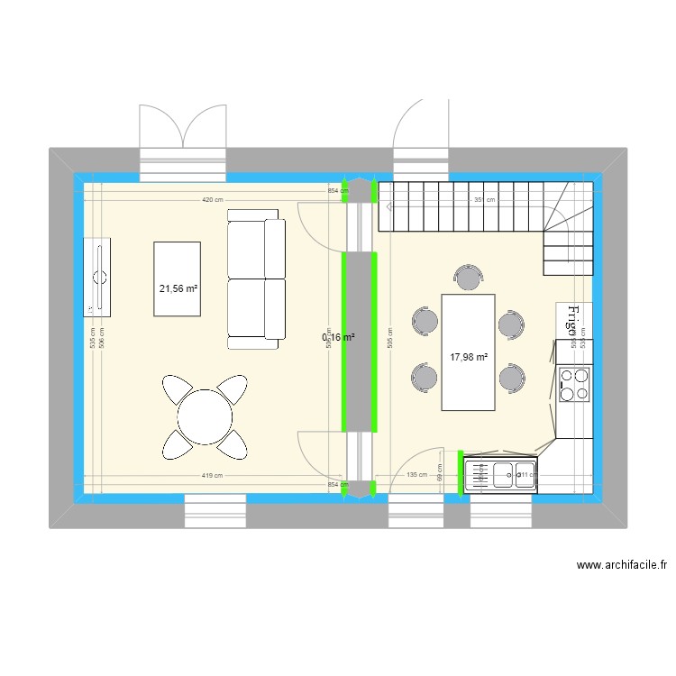 rigal 1. Plan de 3 pièces et 85 m2