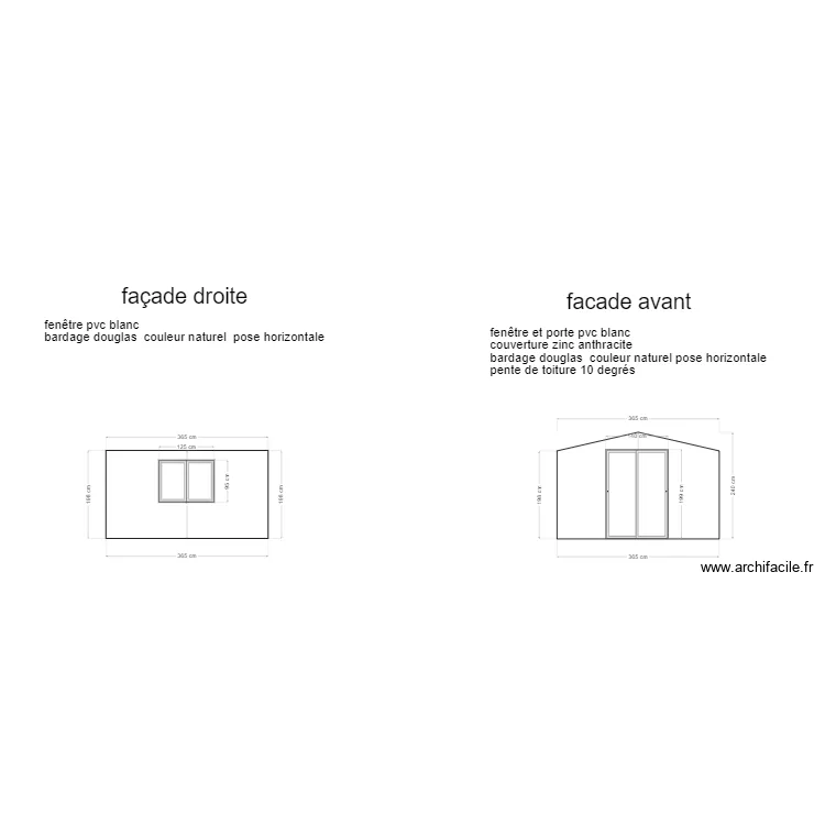 facade avant. Plan de 