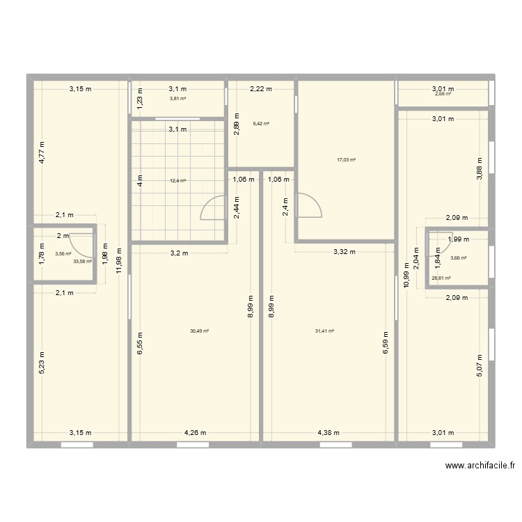 plan sidi abbou. Plan de 11 pièces et 174 m2