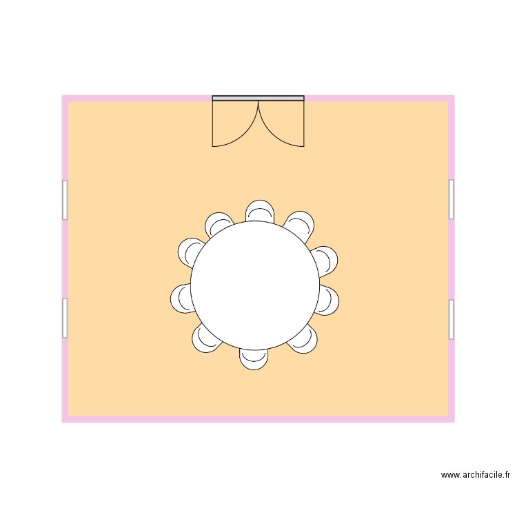 repetto. Plan de 1 pièce et 28 m2