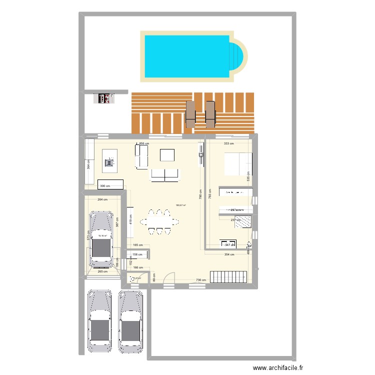 bala     2. Plan de 3 pièces et 117 m2