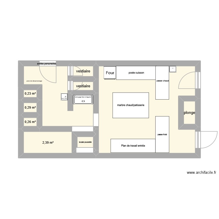 portfolio. Plan de 10 pièces et 29 m2