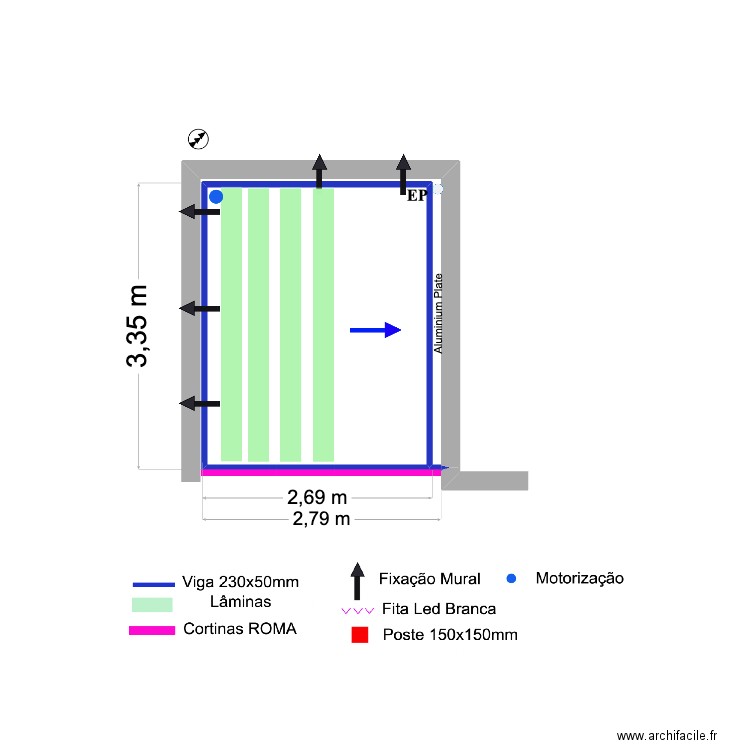 Linda Parkin. Plan de 1 pièce et 8 m2