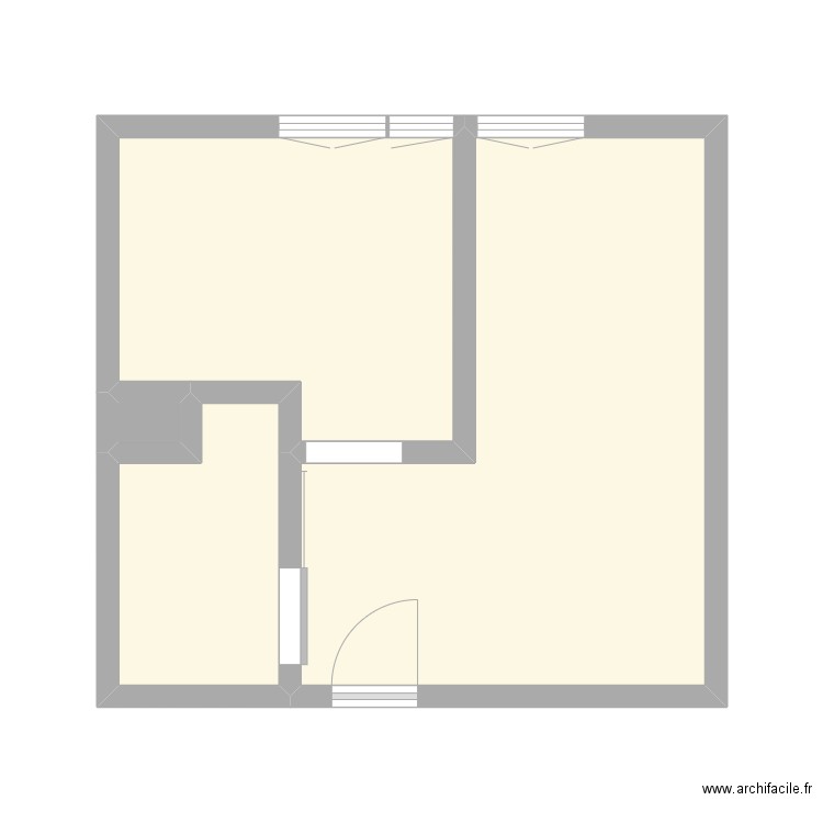 VANARIA - ROUEN. Plan de 4 pièces et 26 m2