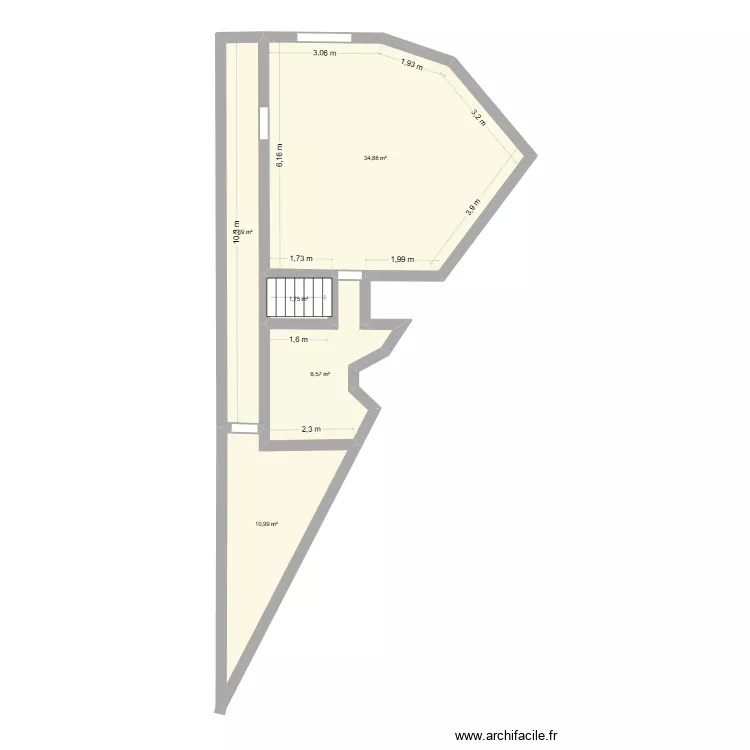 RDC Maison Roubaix enedis. Plan de 5  et 66 m²