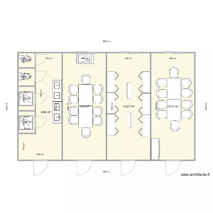 CARNEIRO CHANTIER DARDILLY. Plan de 