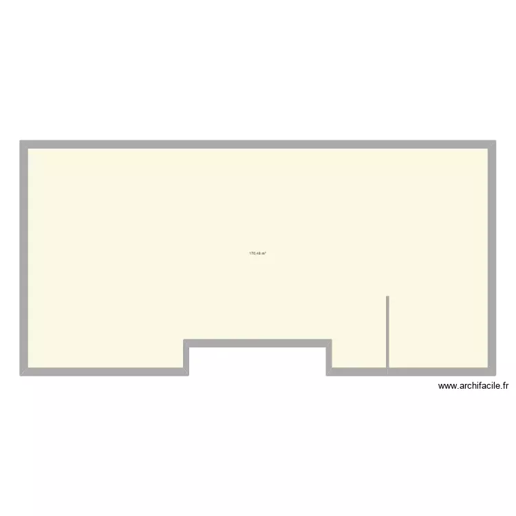 Plan original V1. Plan de 1 Pièce et 170 m² Plan original V1. Plan de 1 Pièce et 170 m²