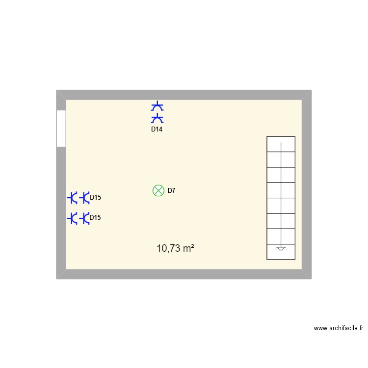 Dim Mons Cave. Plan de 1 pièce et 11 m2