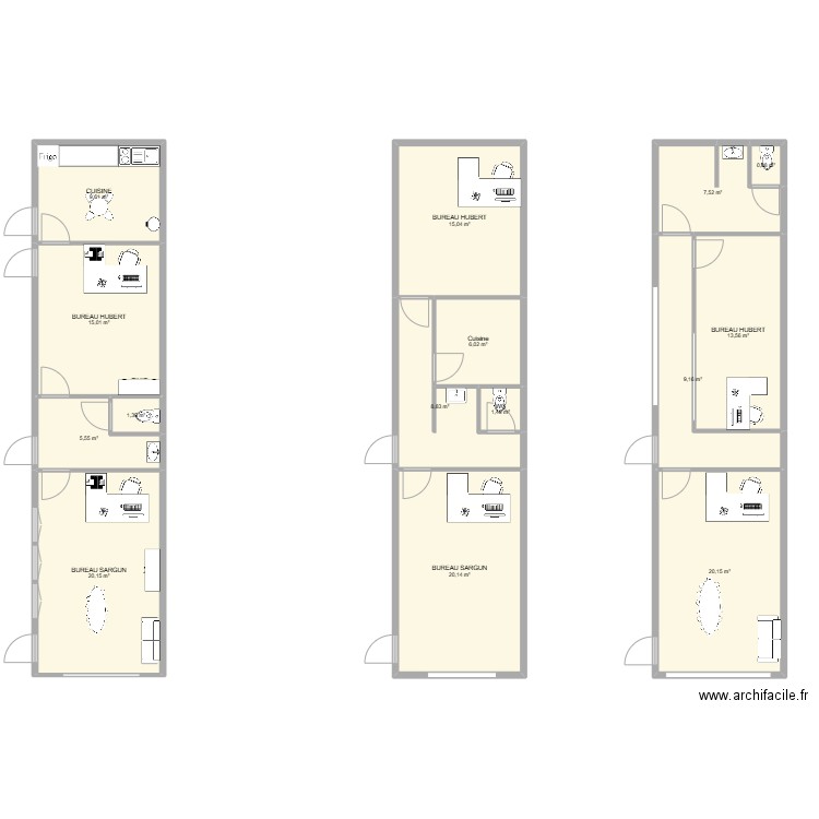 Aménagement bureau Tennis. Plan de 0 pièce et 0 m2