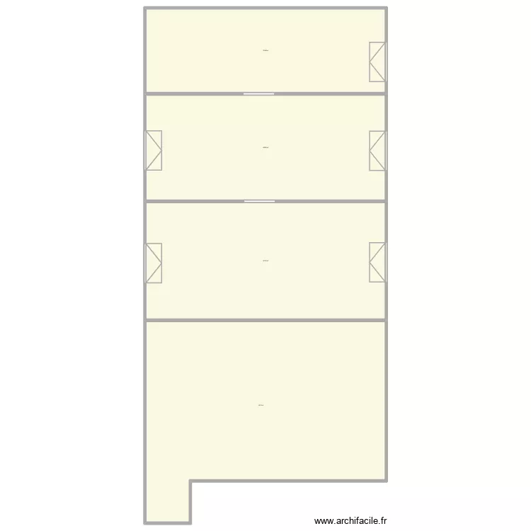 pag&egrave;s plan. Plan de 4  et 1825 m²