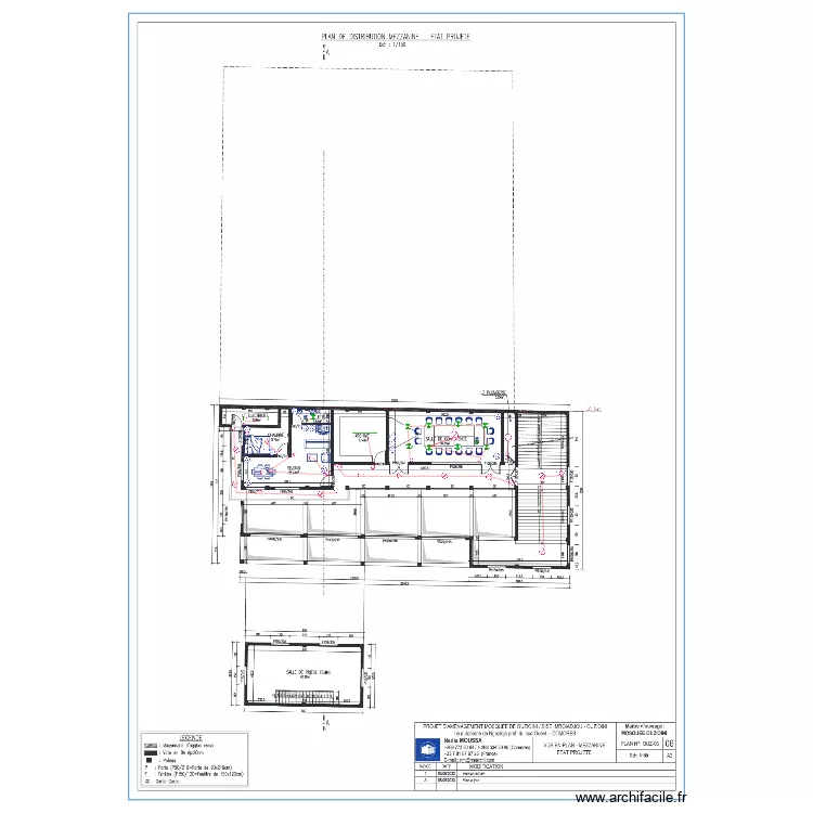 MOSQUEE OUZIOINI. Plan de 
