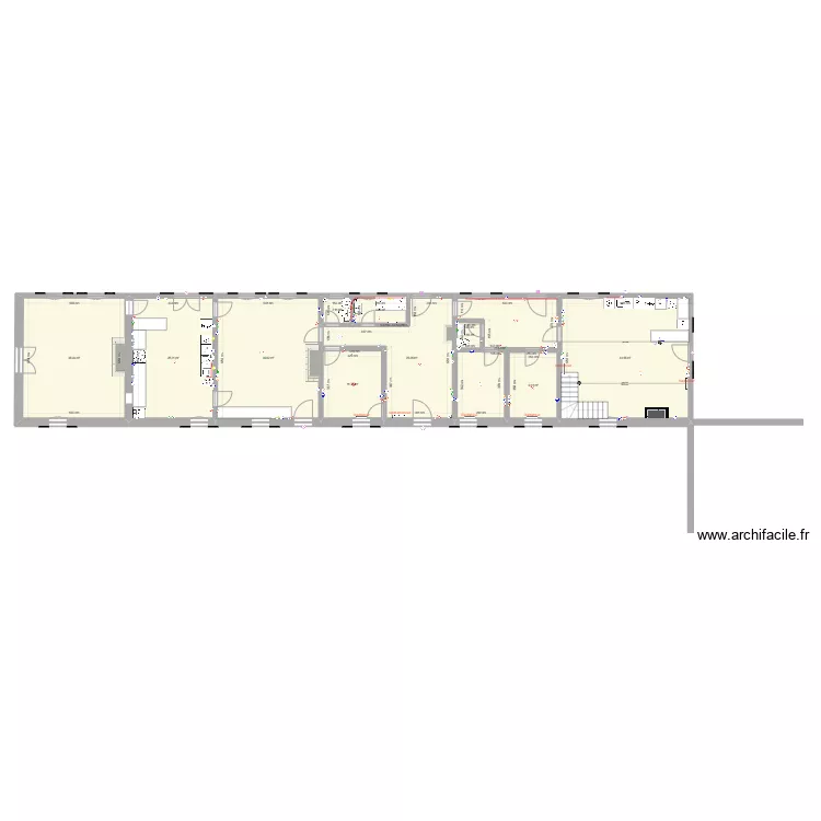 Thil - d&eacute;pendances esc. dans le s&eacute;jour. Plan de 